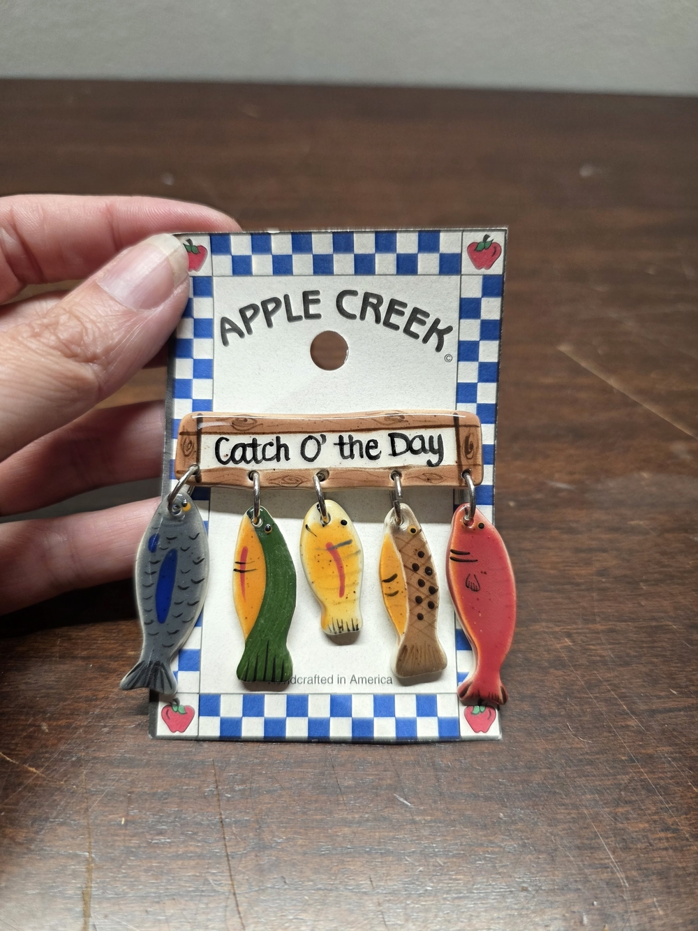 Catch O' the Day Fish Brooch Pin Multicolor